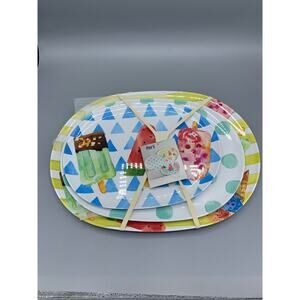 Pier 1 Summer Cool Treats Melamine Platters Set of 3 NWT